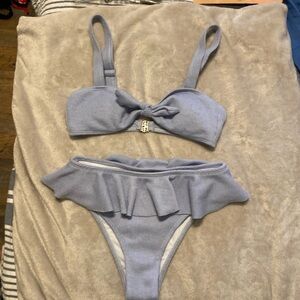 Baby blue 2 piece swimsuit size small